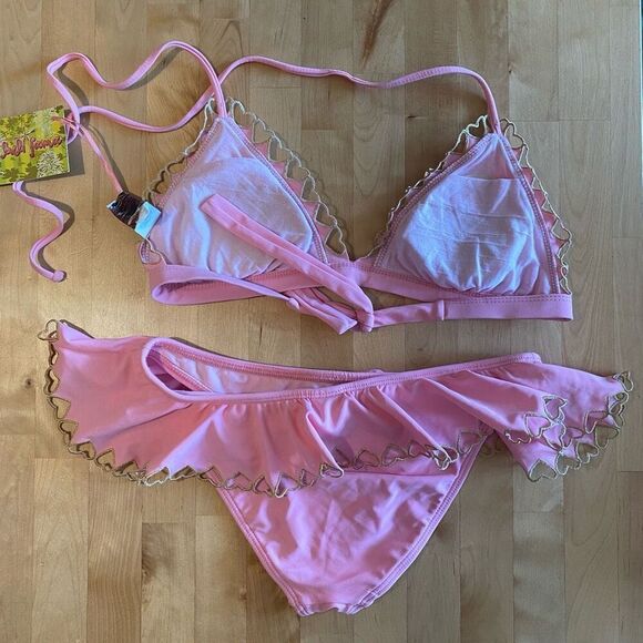 Luli Fama Bendita Luz Hearts Triangle Top and Full Bottom - Picture 2 of 12